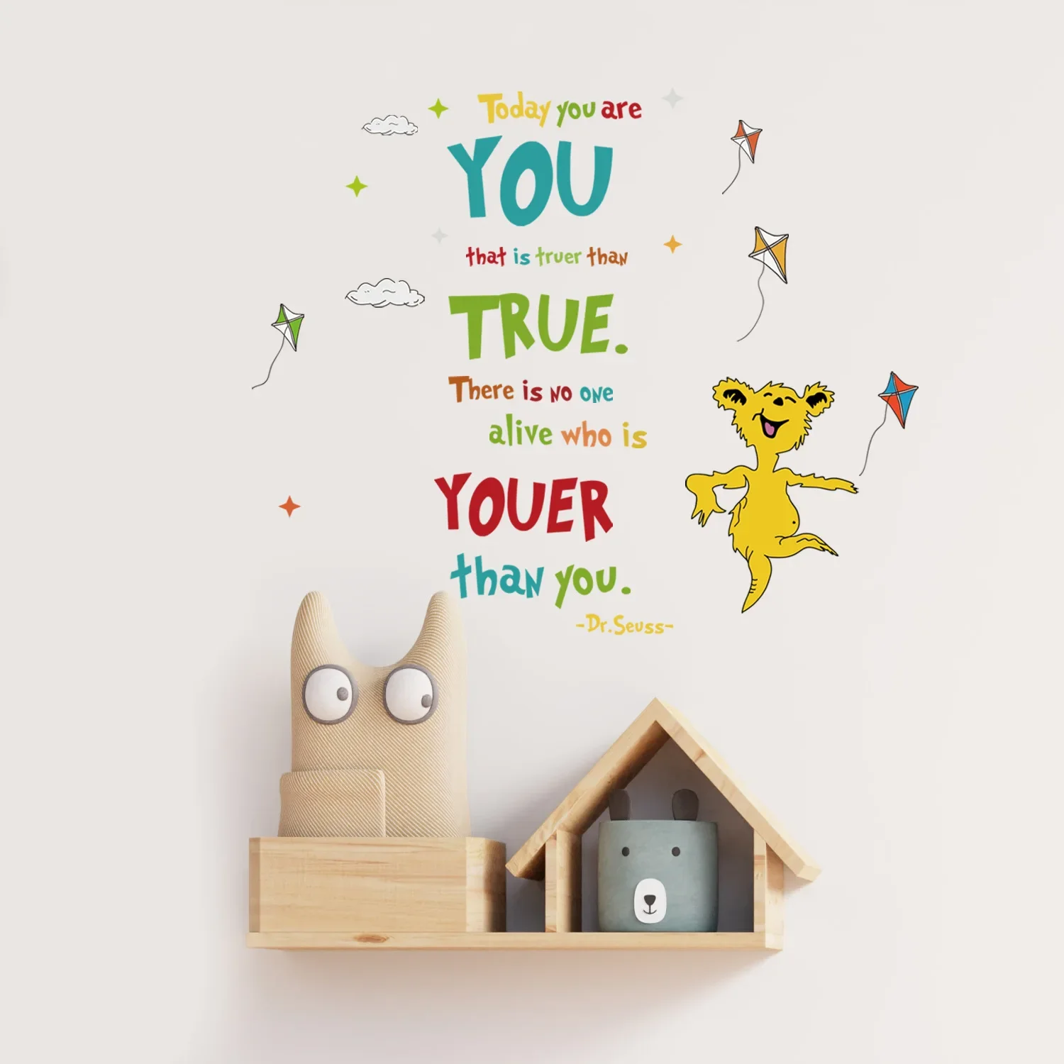 Inspirational Kids Education Quotes - Dr. Seuss öğrenme eğitim söyleyerek duvar