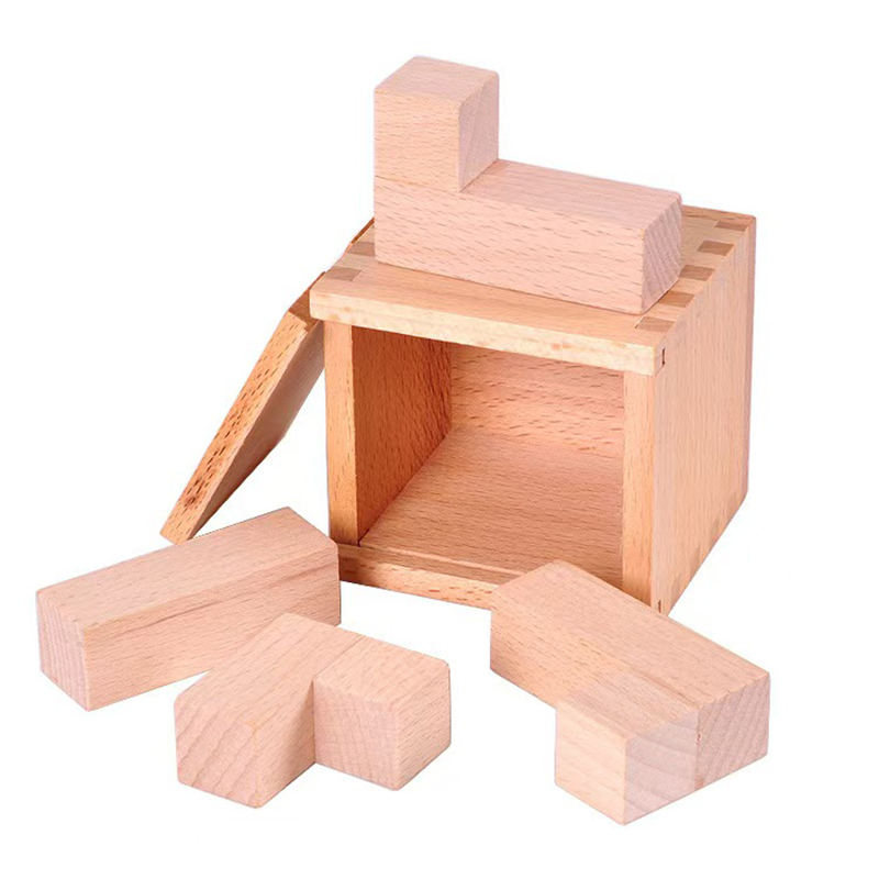 Brain Teaser Cube - Sihirli IQ Blokların Eğik Yerleştirilmesi Ahşap