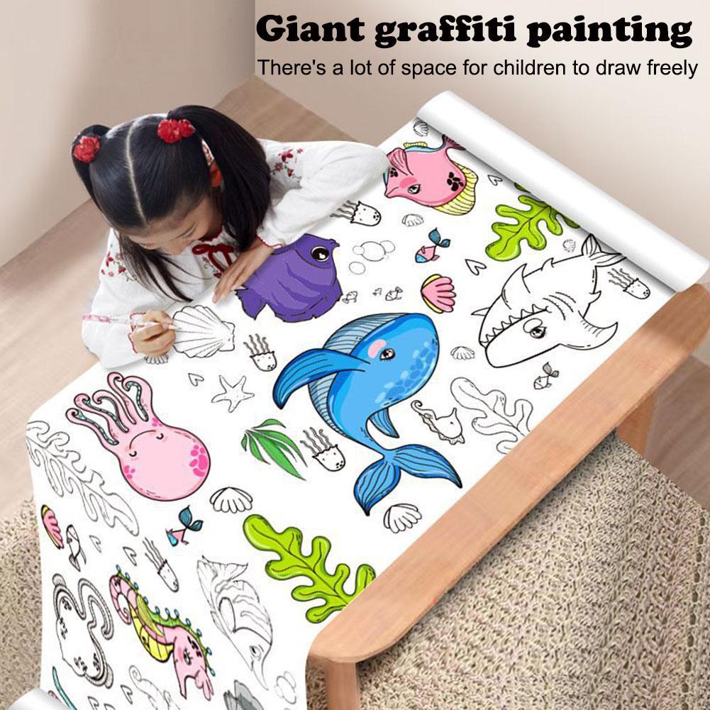 Kids Education Laptop - Çocuk çizim rulo yapışkan renk dolum