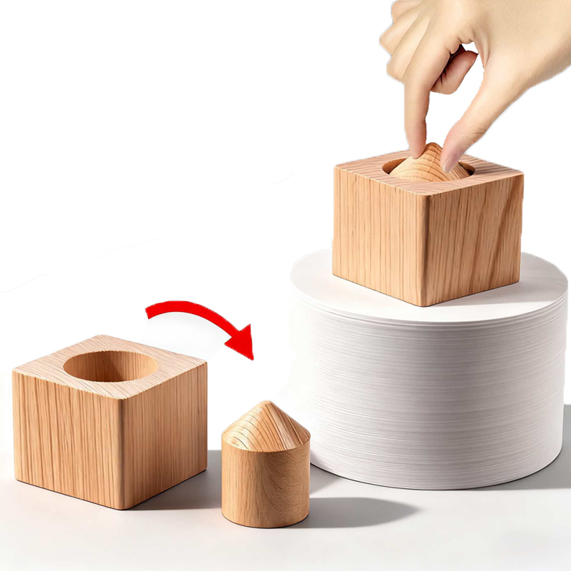 Brain Teaser Cube - İmkansız Ahşap Bloklar Silindirin İçini Açar