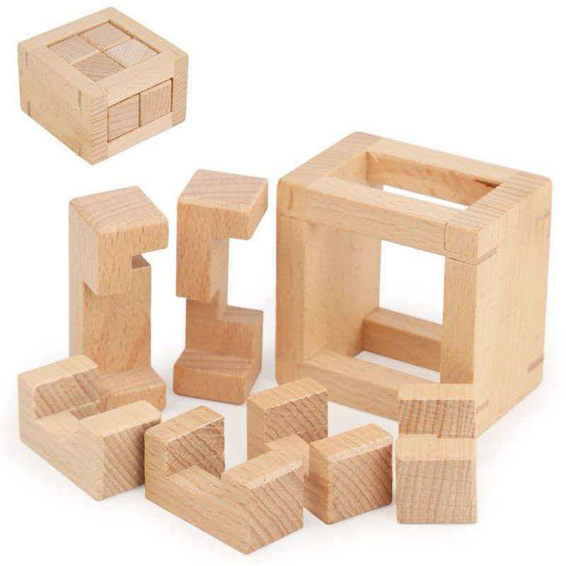 Brain Teaser Cube - YueYu II Ahşap Çözülebilir Bulmacalar Yetişkinler