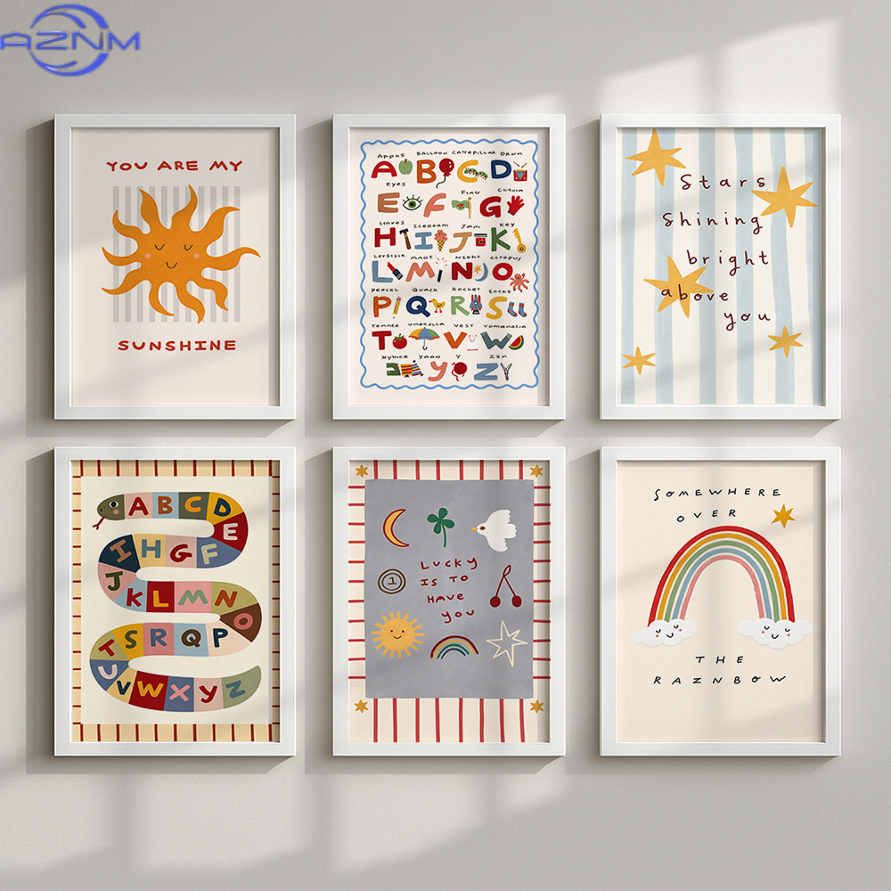 6'lı Set Kanvas Poster Kreş Du - Inspirational Kids Education Quotes incelemesi ve fiyatı