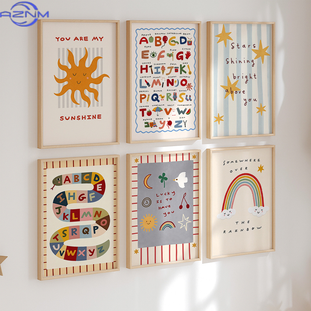 6'lı Set Kanvas Poster Kreş Du - Inspirational Kids Education Quotes incelemesi ve fiyatı
