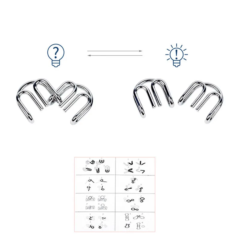 8 adet/takım Metal Montessori  - Brain Teaser Cube incelemesi ve fiyatı