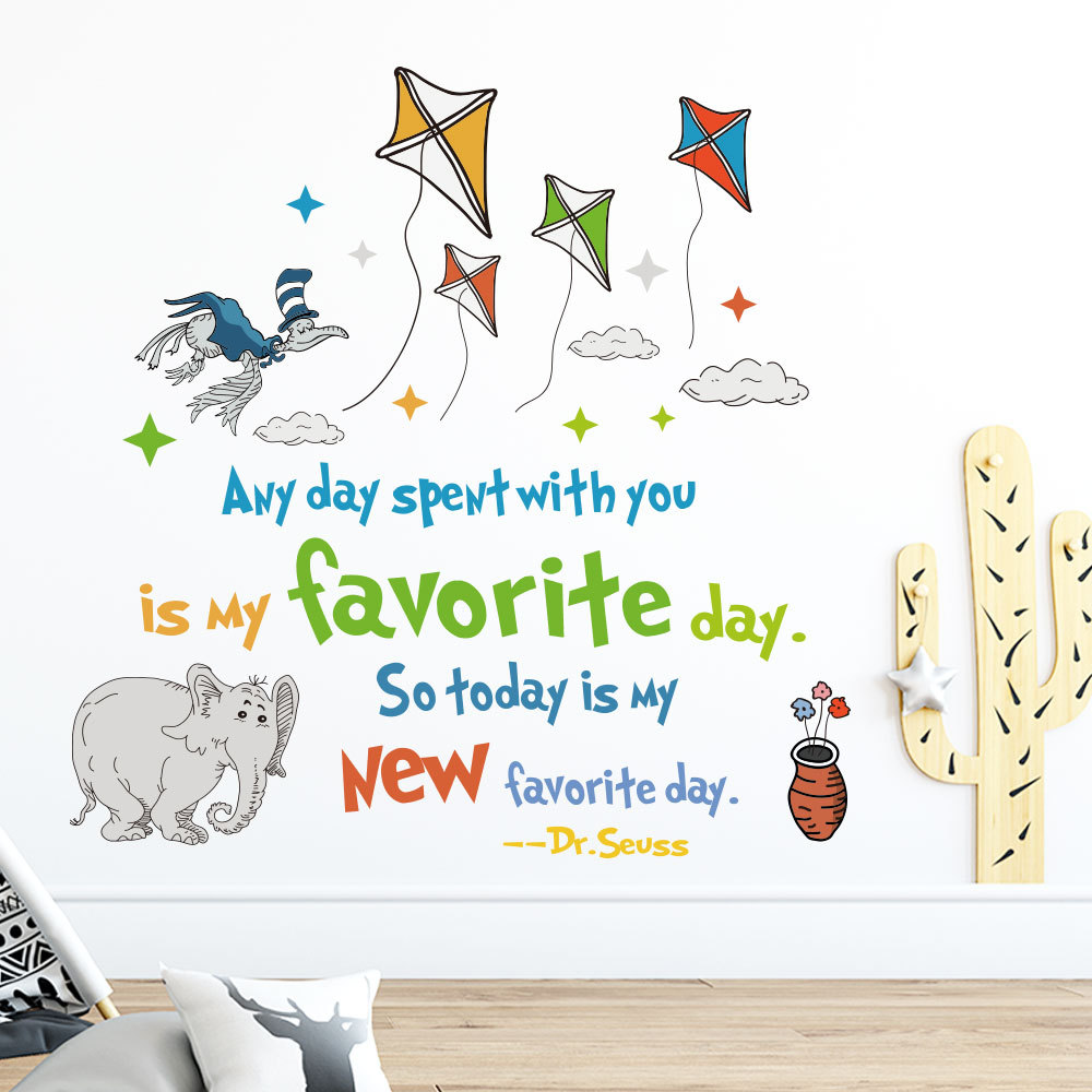 Renkli Dr. Seuss İlham tırnak  - Inspirational Kids Education Quotes incelemesi ve fiyatı